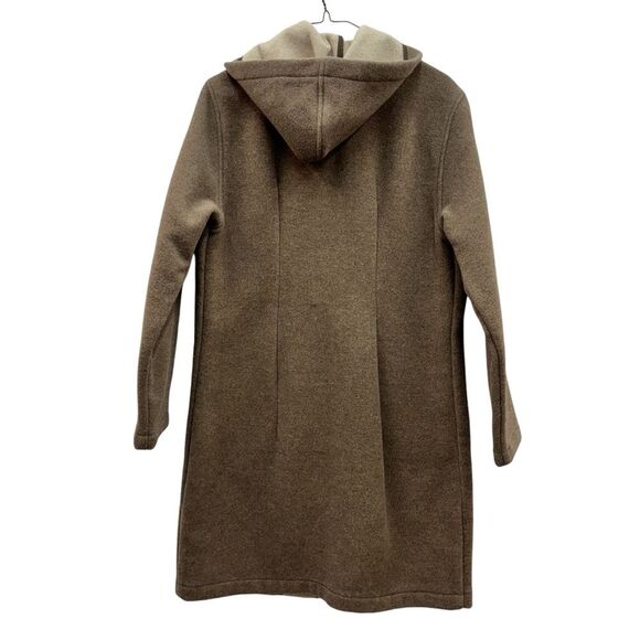 Woolrich Vintage Women’s Tan Wool Blend Zip Up Hooded Car Coat Sz S/M - Picture 3 of 14